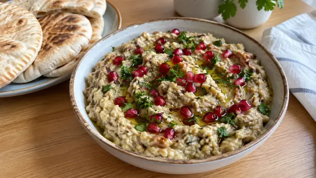 Arabská baklažánová nátierka Baba ganoush