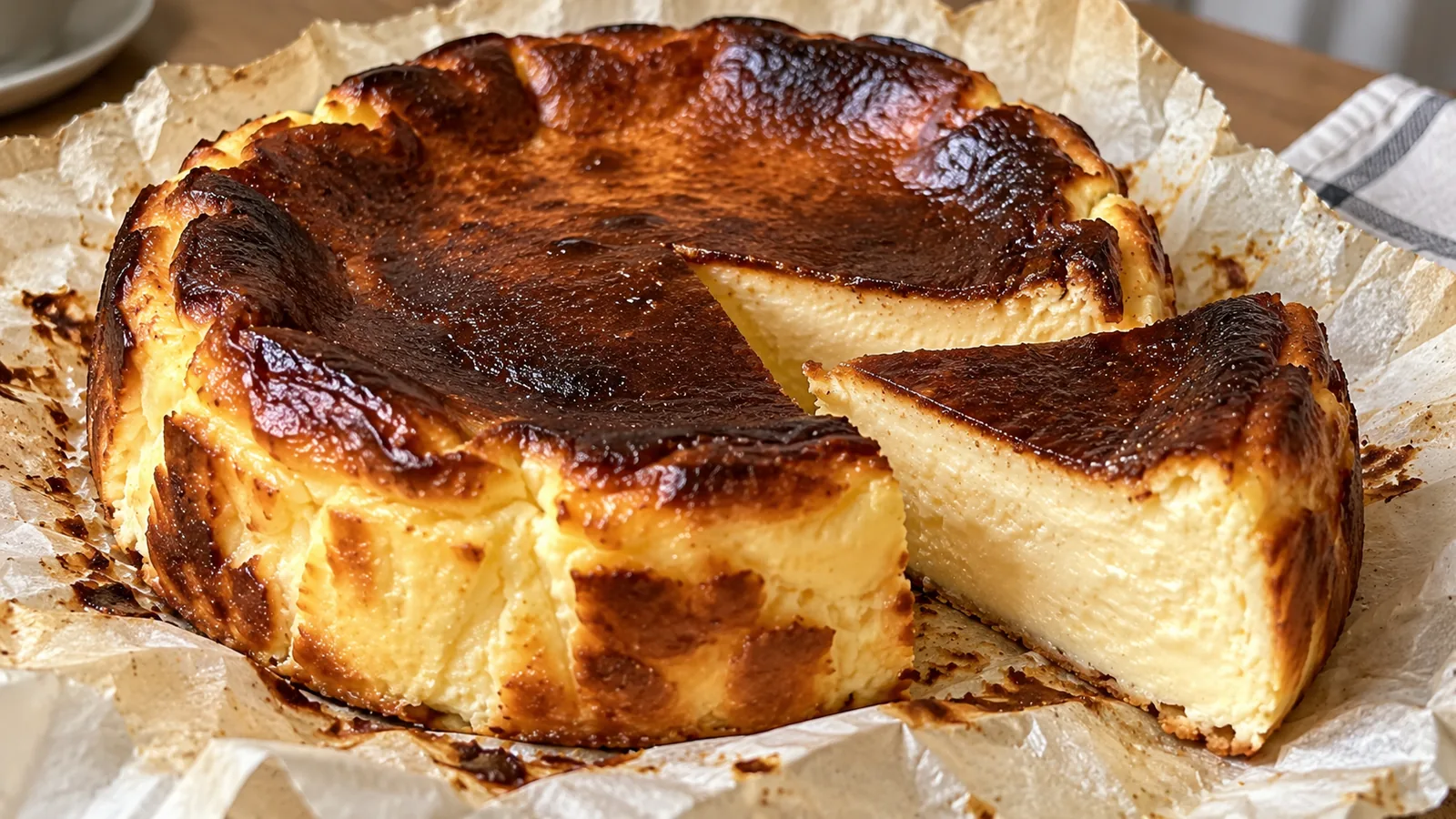 Baskický spálený cheesecake bez korpusu (San Sebastian)