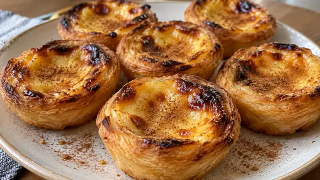 Tradičné portugalské žĺtkové košíčky z lístkového cesta (Pastéis de Nata)