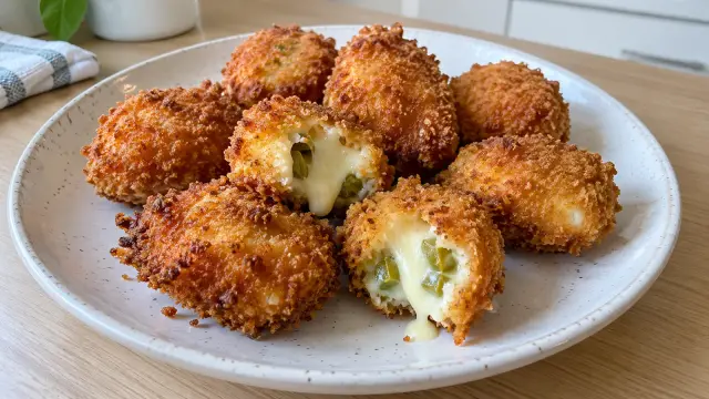 Vyprážané syrové nugetky s jalapeňom