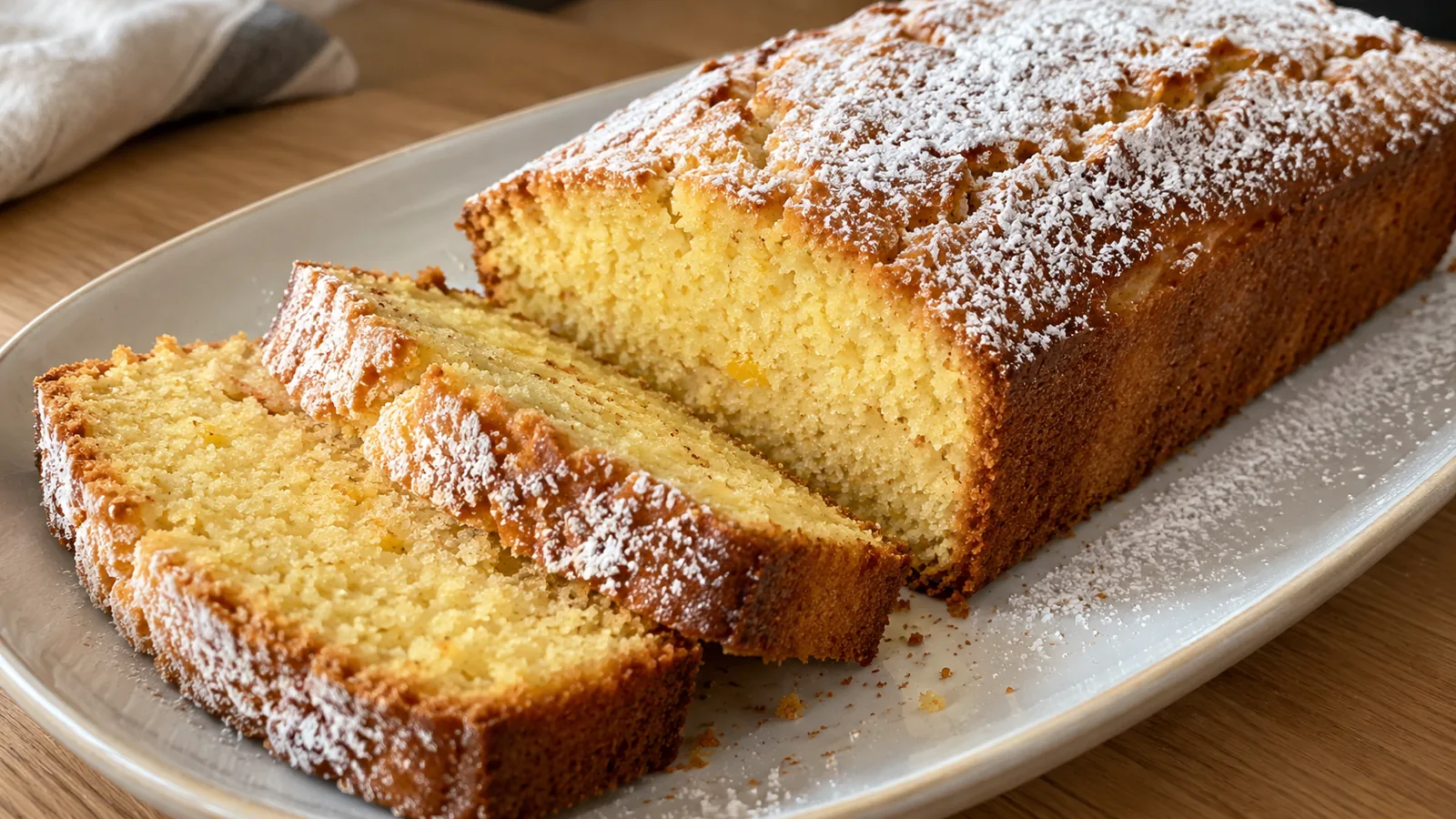 Tradičný taliansky mandľovo-citrónový koláč z kukuričnej krupice (Amor Polenta)